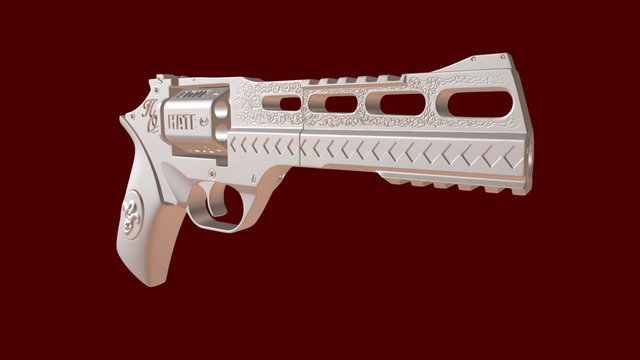 Harley Quinn Rhino Hand Gun 3D Model