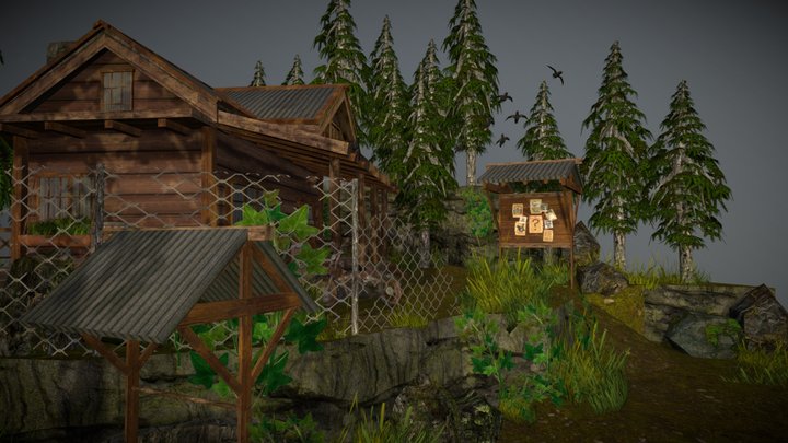 DAE Diorama - Forest Loner 3D Model
