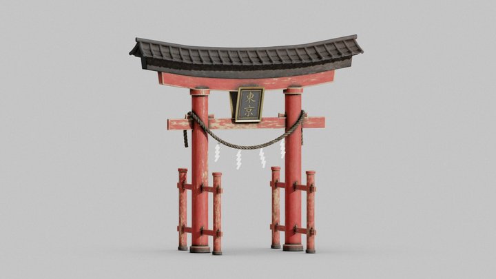 Japanese Torii Gate ・Tokyo・ 3D Model