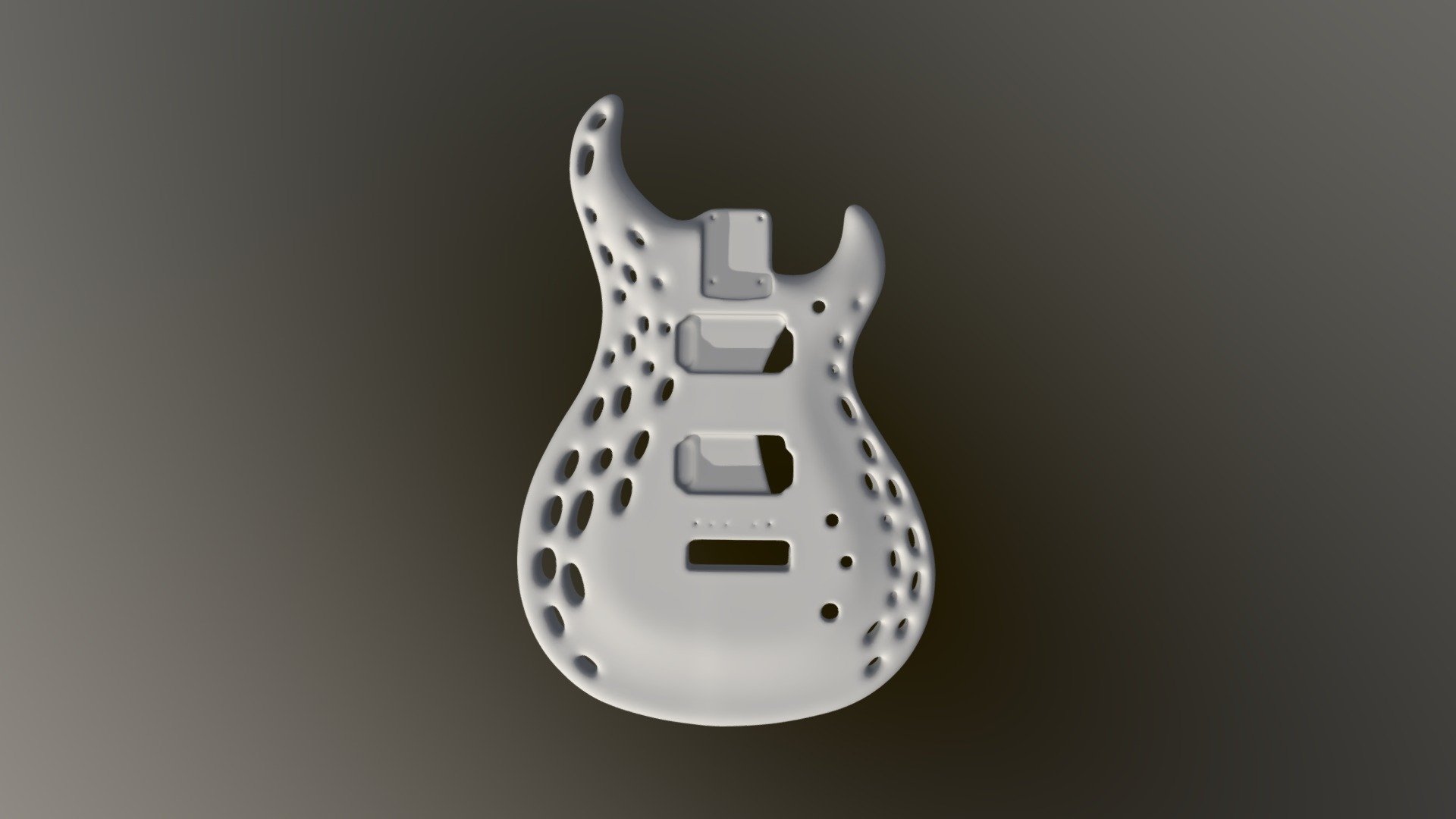BluesBerry Guitar Body Buy Royalty Free 3D model by StructureTree