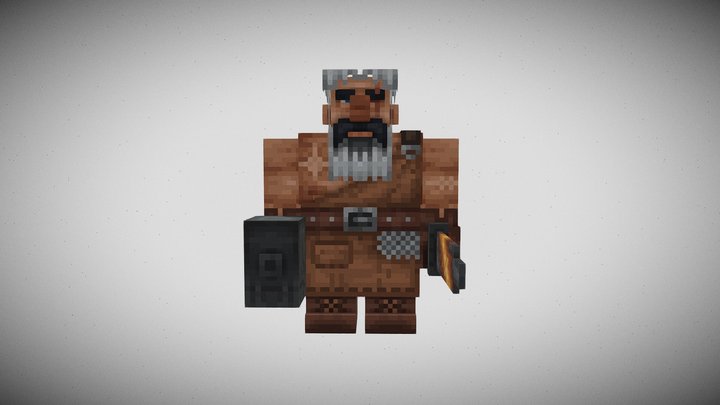 Blacksmith - Blockbench Voxel 3D Model 3D Model