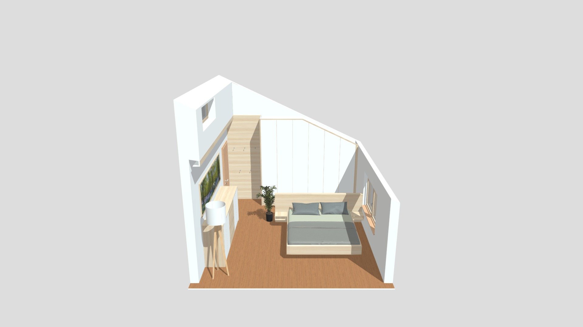 Schlafzimmer Variante 2 für HP — Sketchfab embed 3D viewer