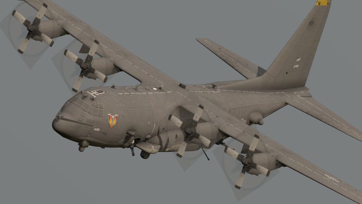 Lockheed AC-130U Spooky 3D Model