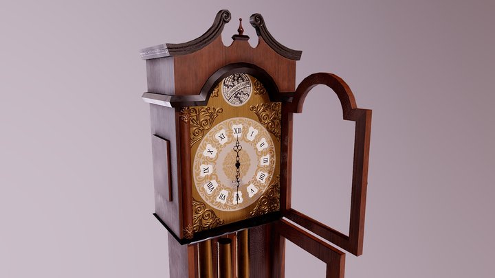 Antique Clock 3D Model