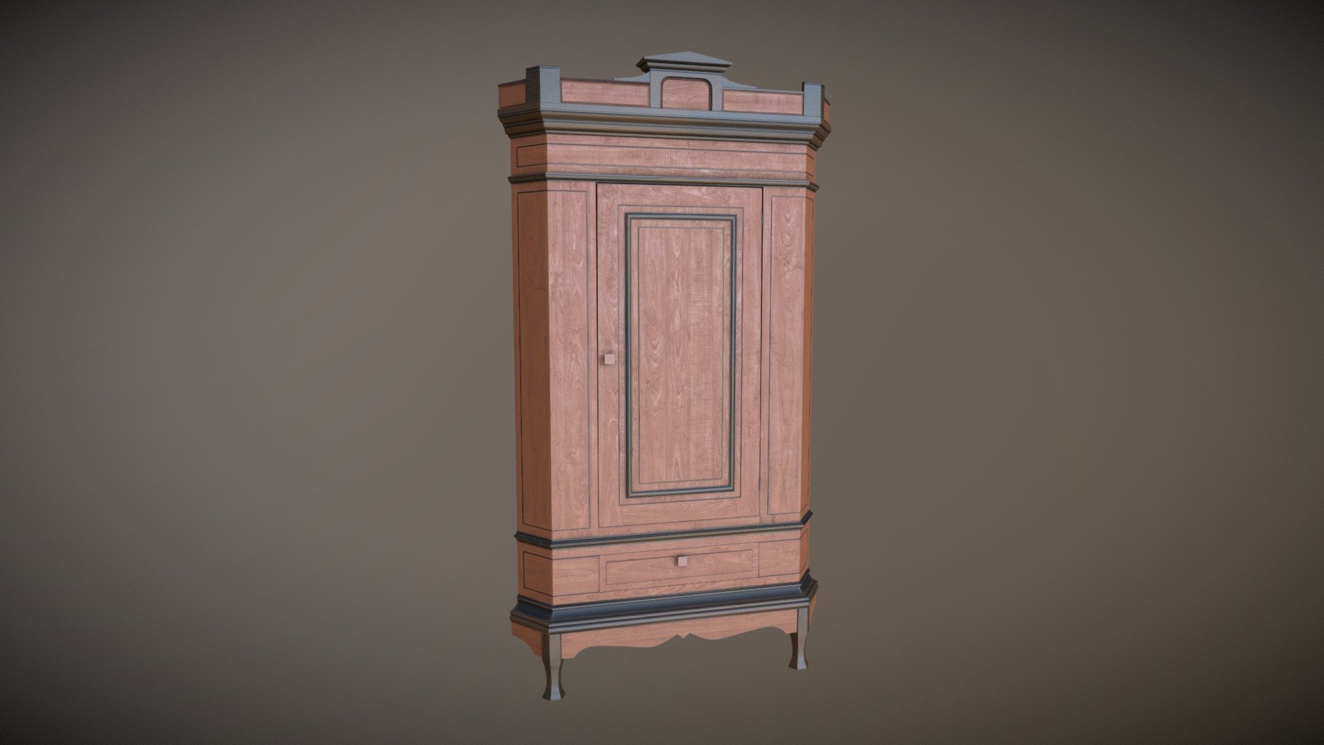 Traditional Mennonite corner cabinet