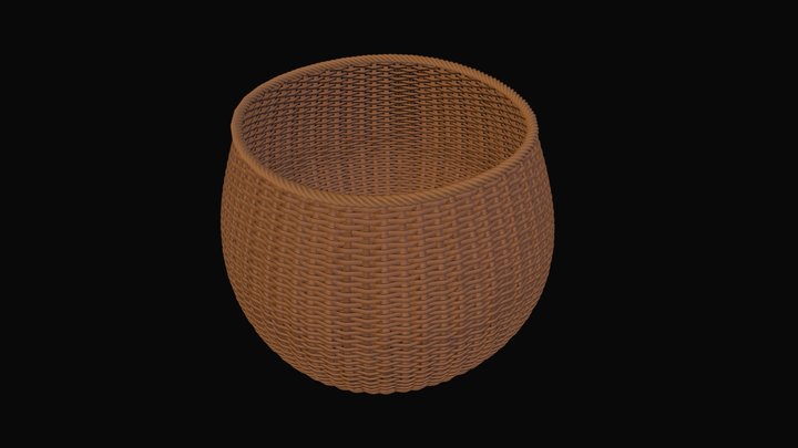 Woven Basket 3D Model