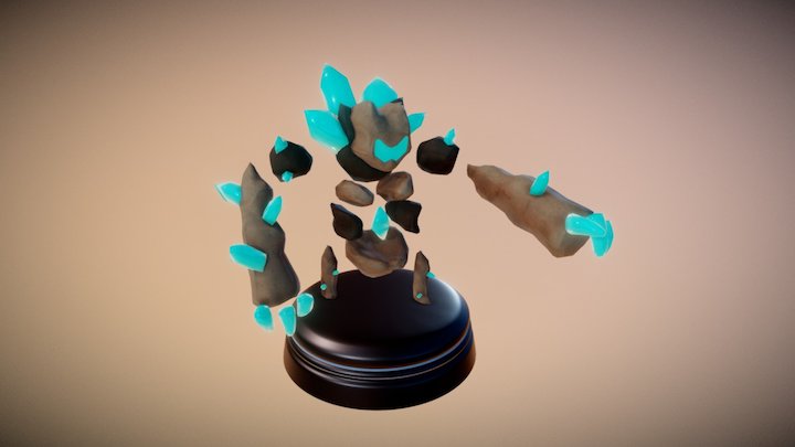 Crystal Golem 3D Model