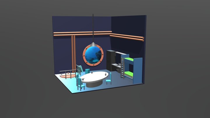 Base Sous-Marine 3D Model