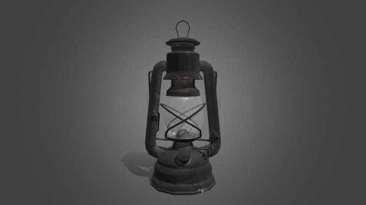 Oil Lamp 3D Model
