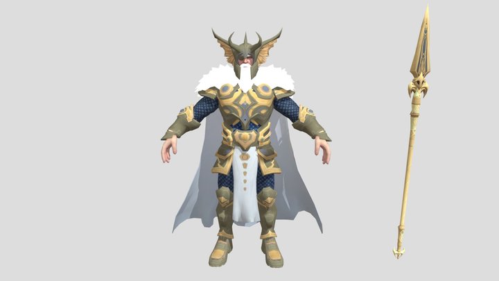 odin god war 3D model ・ Mito3D