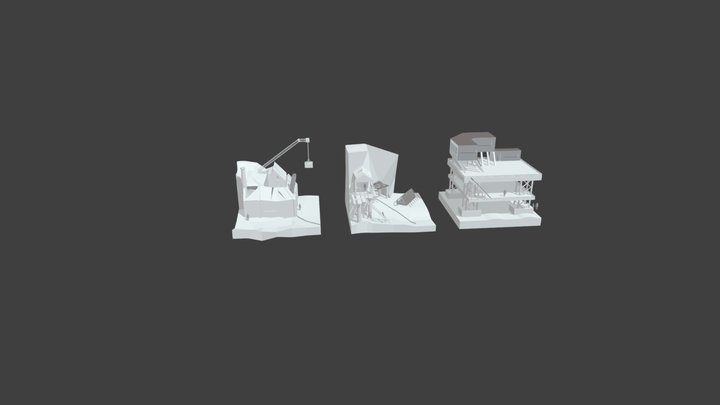 Rustborn - Diorama and house blockout 3D Model