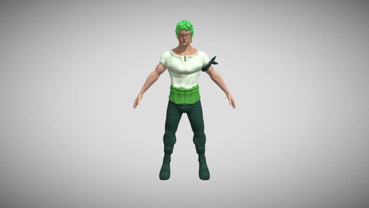 ZORO - WIP - Texturização 3D Model