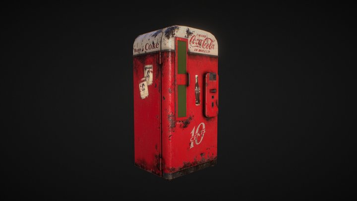 Vintage Coca Cola Machine 3D Model