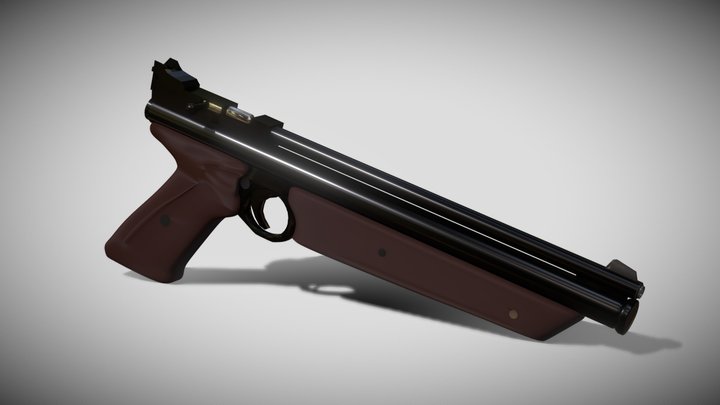 All American .22 Pellet Pistol 3D Model