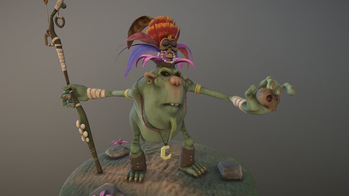 Jungle Shaman 3D Model