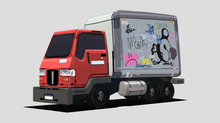 Stylized Truck 3D Model