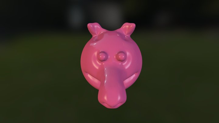 Peppa Pig Head 3D Model