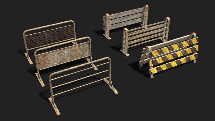 Old | Street | Fences | Pack – Modello 3D gratuito STL