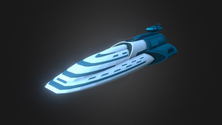 Super Space Yacht 3D Model