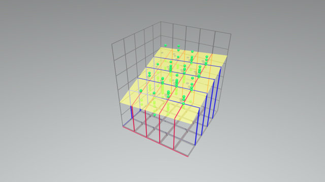 Multiple Regression Data - Plane and Lines 3D Model