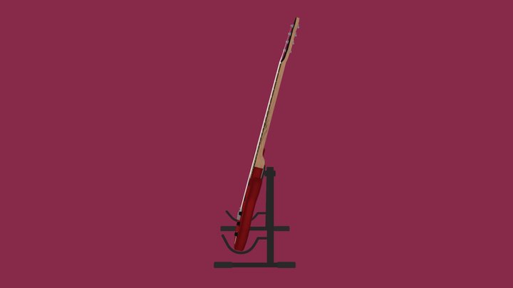 Red_electric_guitar 3D Model