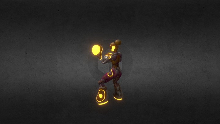 R4 Mecha character - Player 2 animations 3D Model