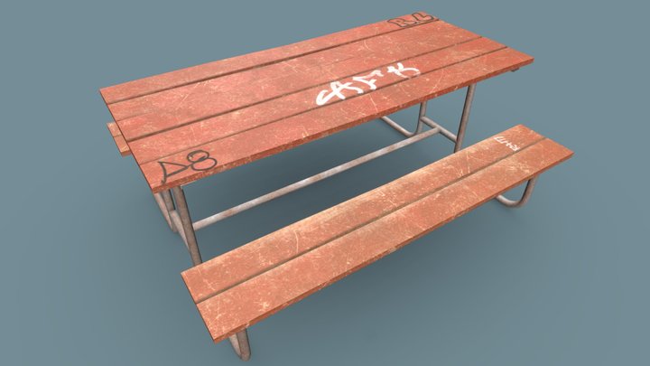 picnic table 3D Model