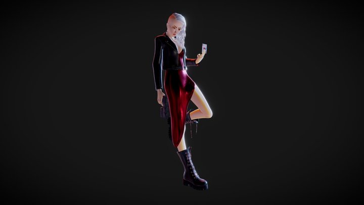 Red Lady 3D Model