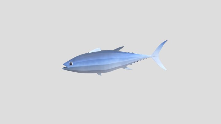 Low poly tuna 3D Model