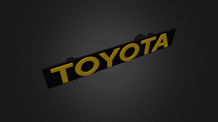 Toyota MK2 Celica Supra Grille Badge V0.9 3D Model
