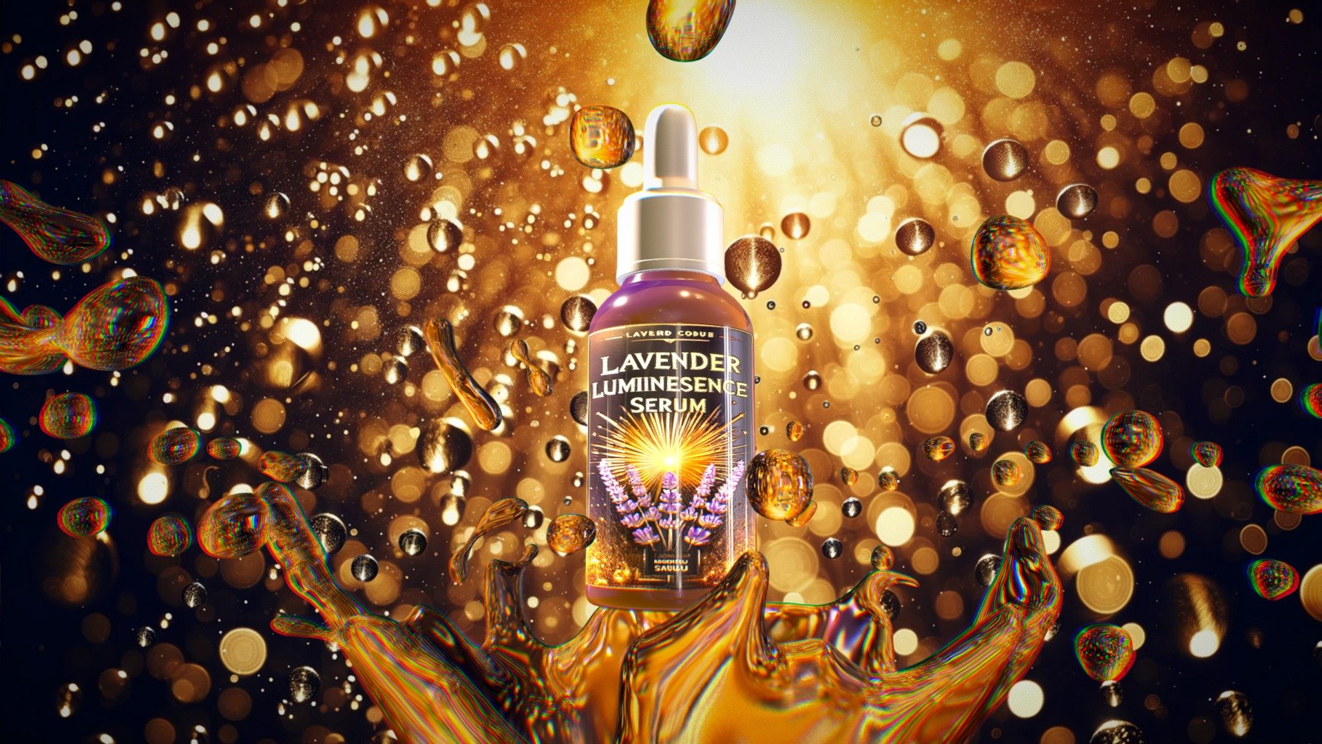 Lavender Luminescence Serum Launch Campaign 3D model by