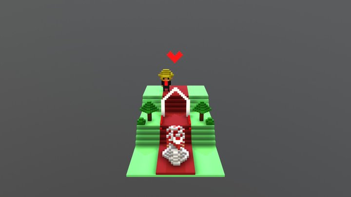 cute wedding 3D Model