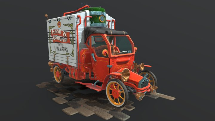 Грузовичок доставки 3D Model