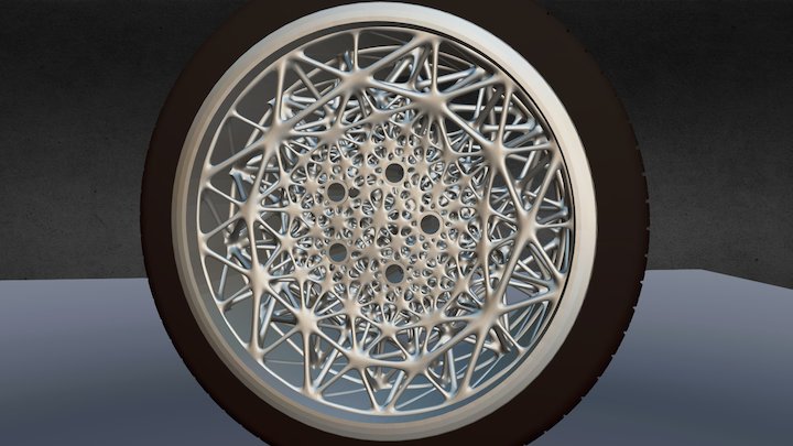 Prototype Meshagon Wheel (Lambo 03) 3D Model