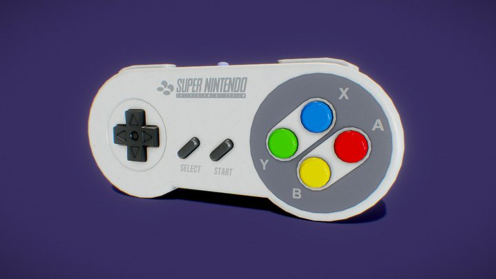 SNES Controller – Low Poly / Game Ready 3D Model
