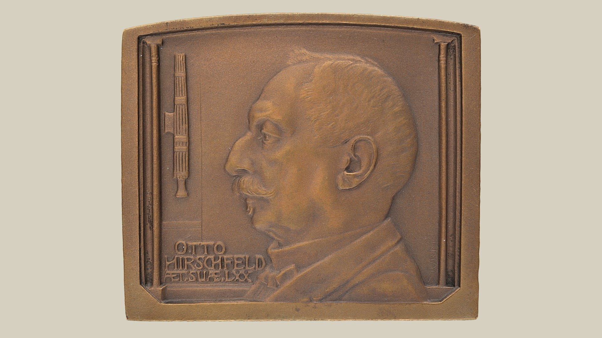 Plakette Hirschfeld — Sketchfab embed 3D viewer