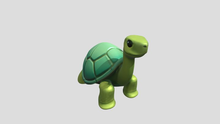 Charming Turtle 3D Model