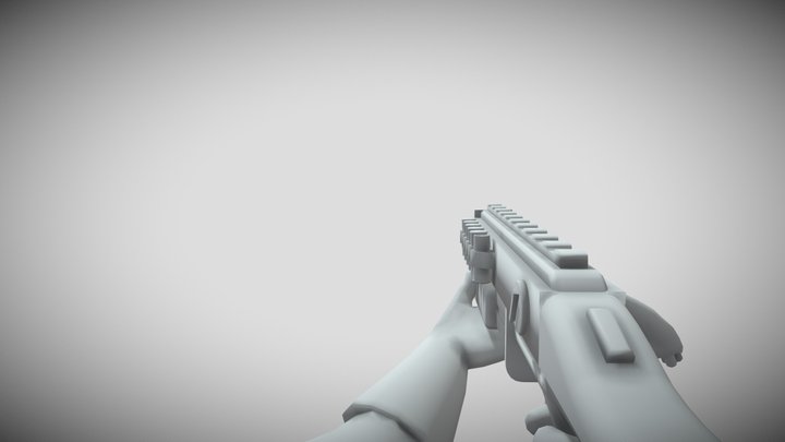 Sci fi animated shotgun 3D Model