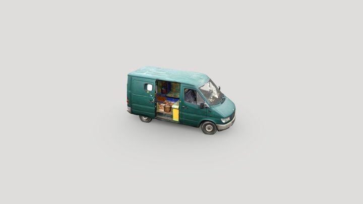 Mercedes 208d Travel Van 3D Model