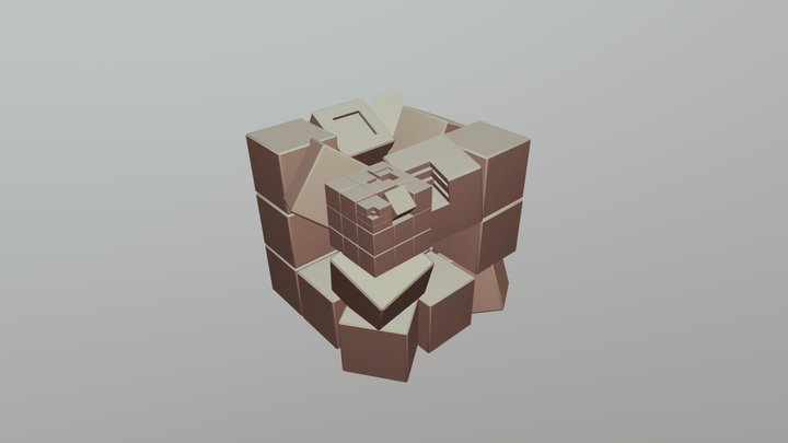 Sci-fi cube 3D Model