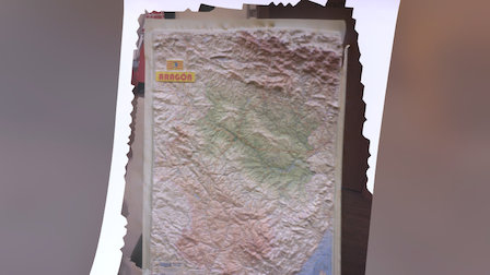Mapa Aragón 3D Model