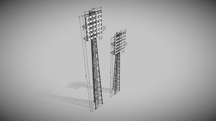 Projeto Executivo - Torres do Refletor 3D Model