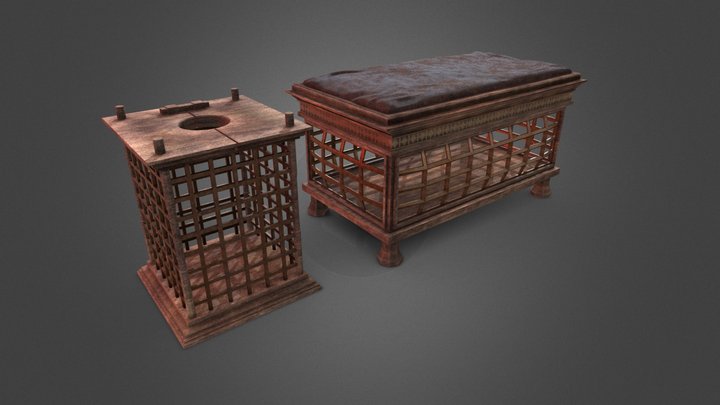 Palace Cage Furniture Assets 3D Model