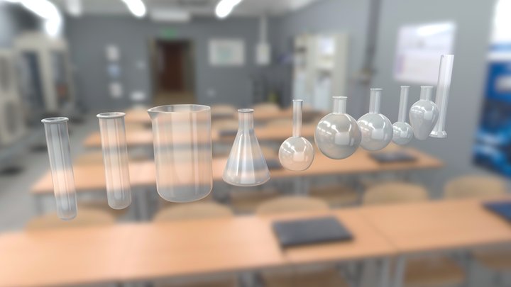 Laboratory Glasswares Pack 3D Model