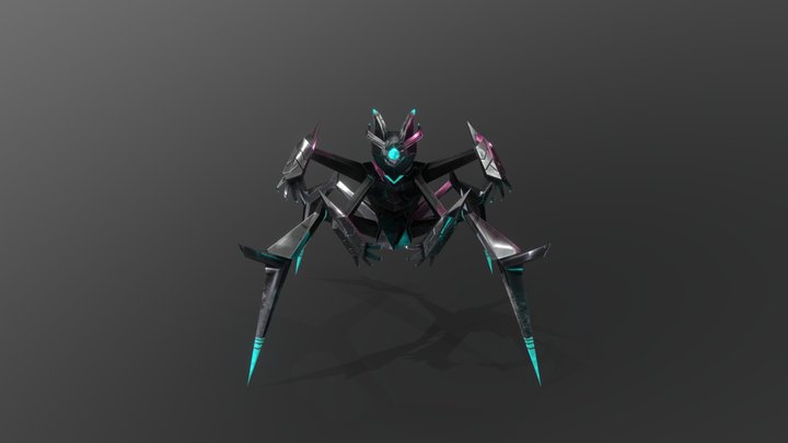 Science-fiction Spider Robot 3D Model