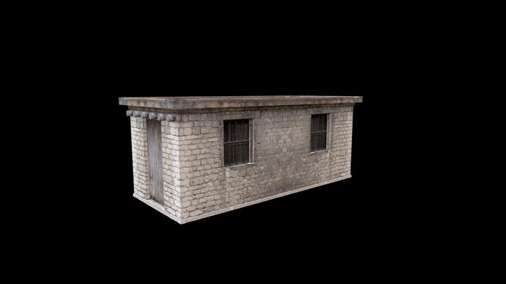 Western Small Brick Jail 3D Model