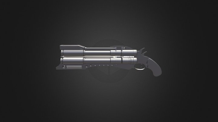 Triple Barrel Shot Gun ( Incomplete Mesh) 3D Model