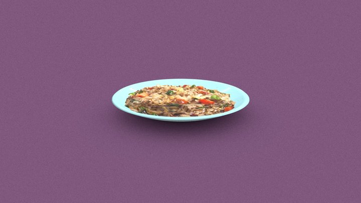 Low Quality Food Dish 3D Model