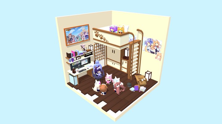 貓貓房 3D Model