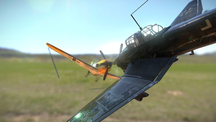 JU_87 and BF_109(traitor) 3D Model